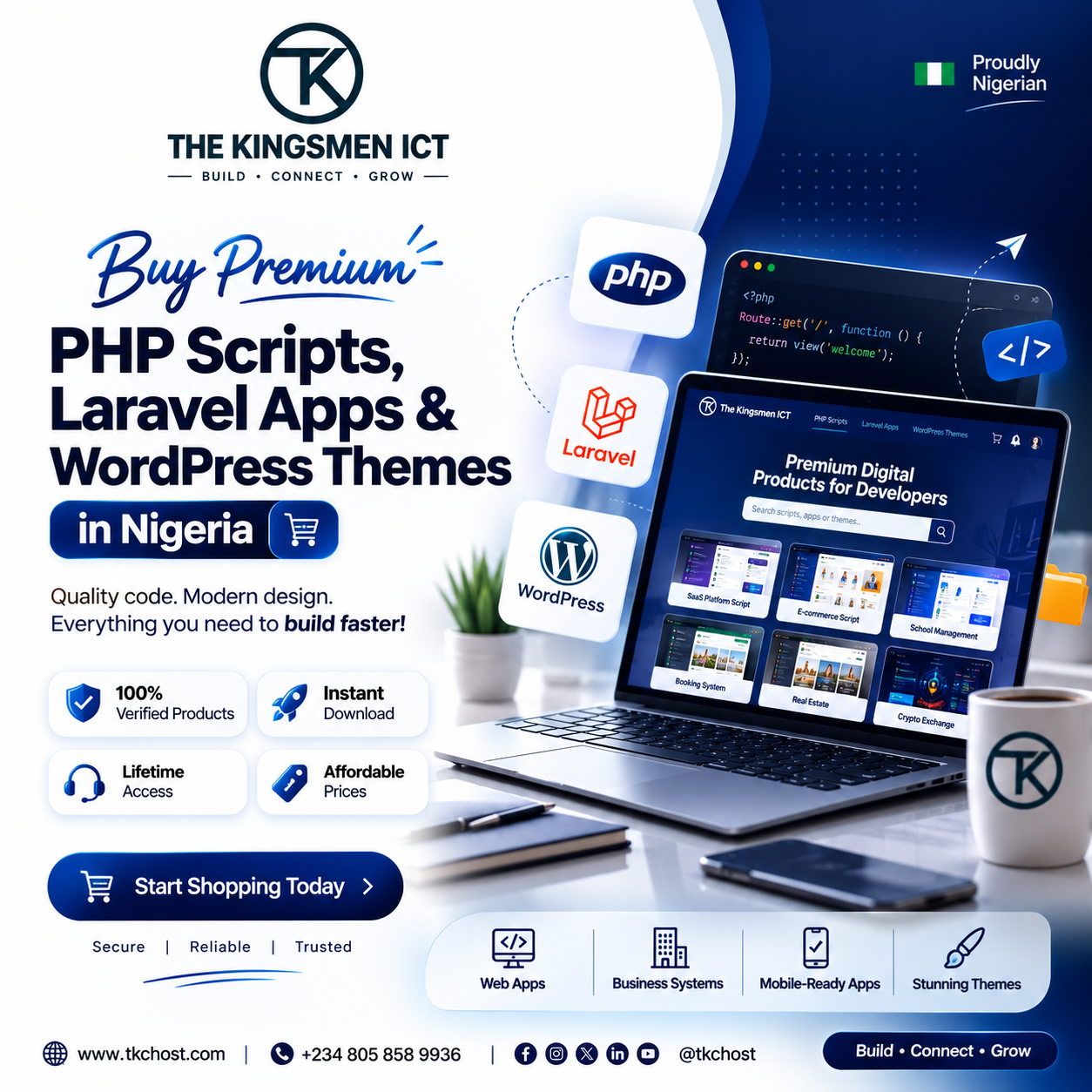Premium PHP scripts, Laravel applications and WordPress themes from Tkchost